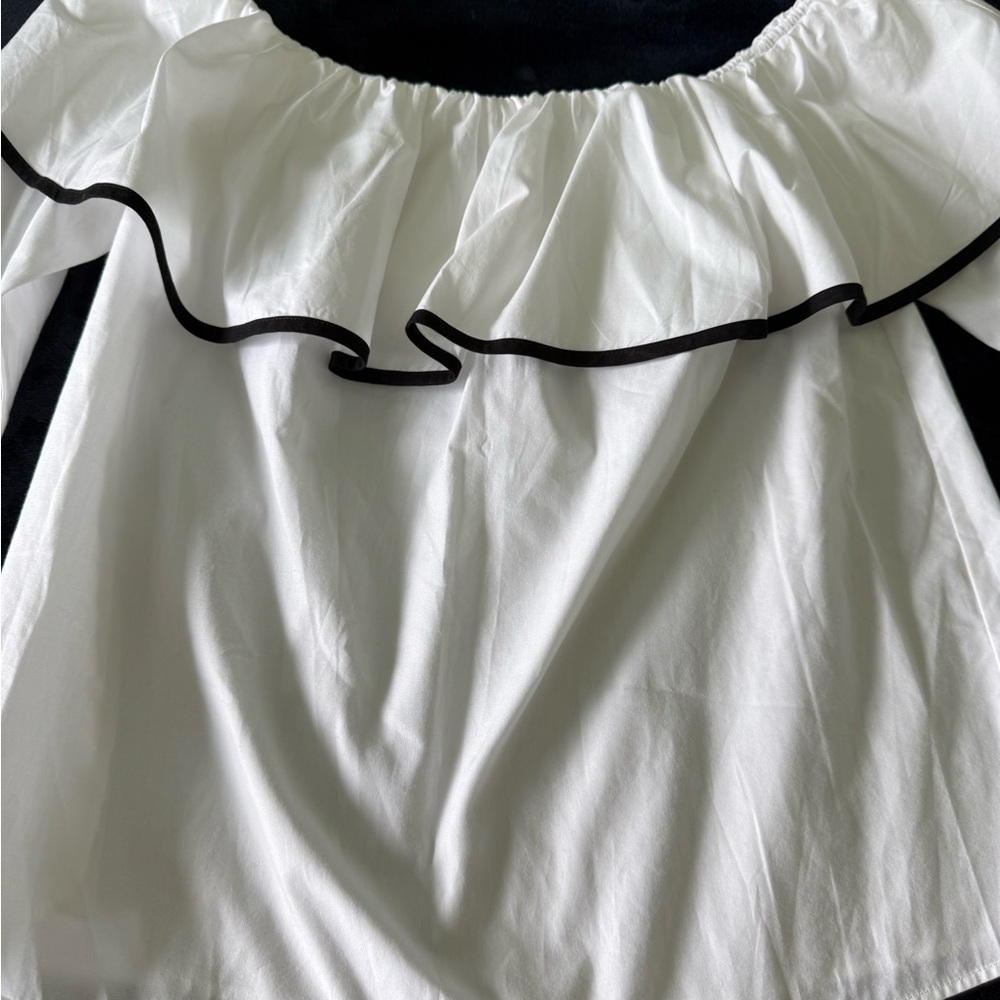 Zara White Off-Shoulder Blouse